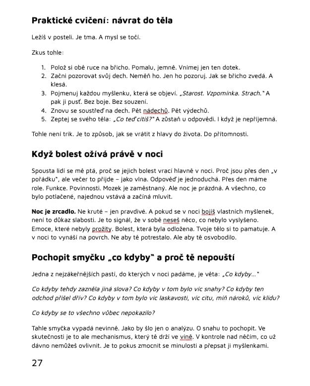 Pusti to, čo ťa ničí — Praktické cvičenie: návrat do tela