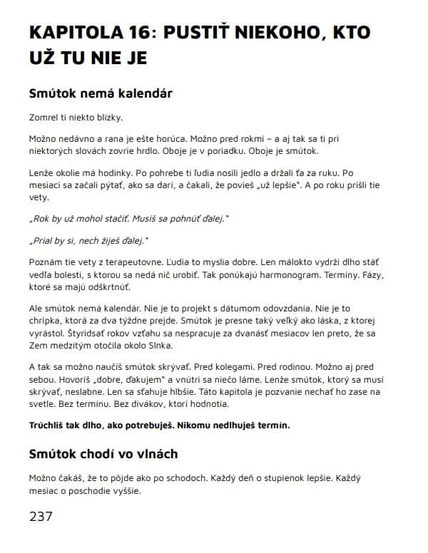 Pusti to, čo ťa ničí — Kapitola 16: Pustiť niekoho, kto už tu nie je